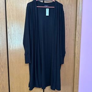 Lane Bryant Classic Black Cardigan Long